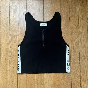 Celine Half Zip Crop Top